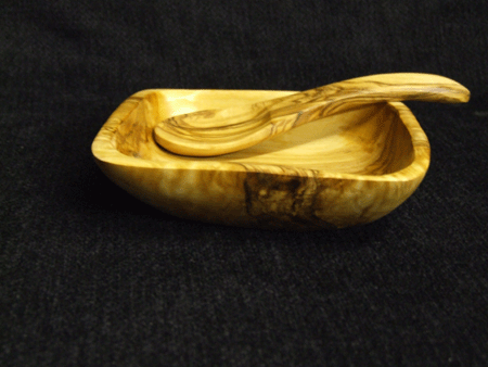 square bowl with spoon